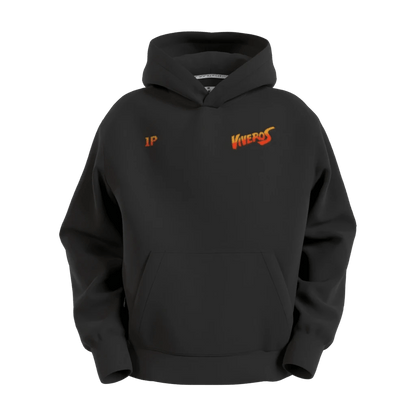 Hood Print Black Street Fighter Hoodie - 23point5 Shop